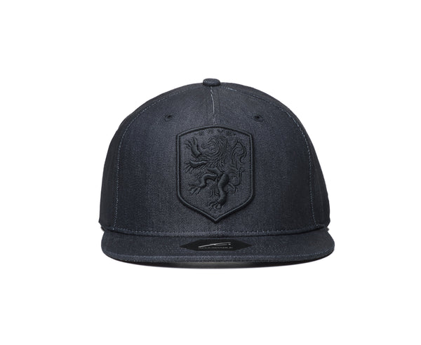 Netherlands Black Denim Snapback Hat