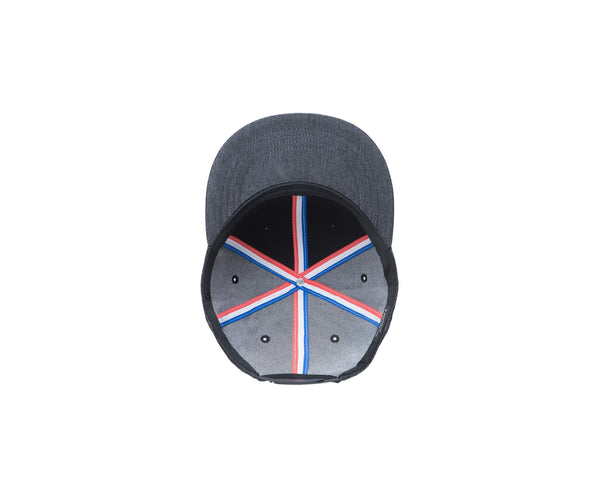 Netherlands Black Denim Snapback Hat